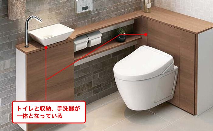 収納一体型（システムトイレ）