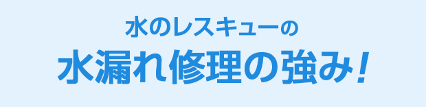 水のレスキュー 水漏れ修理の強み